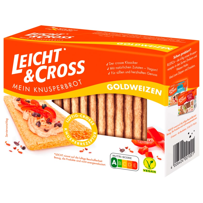 Leicht&Cross Knusperbrot Weizen 125g